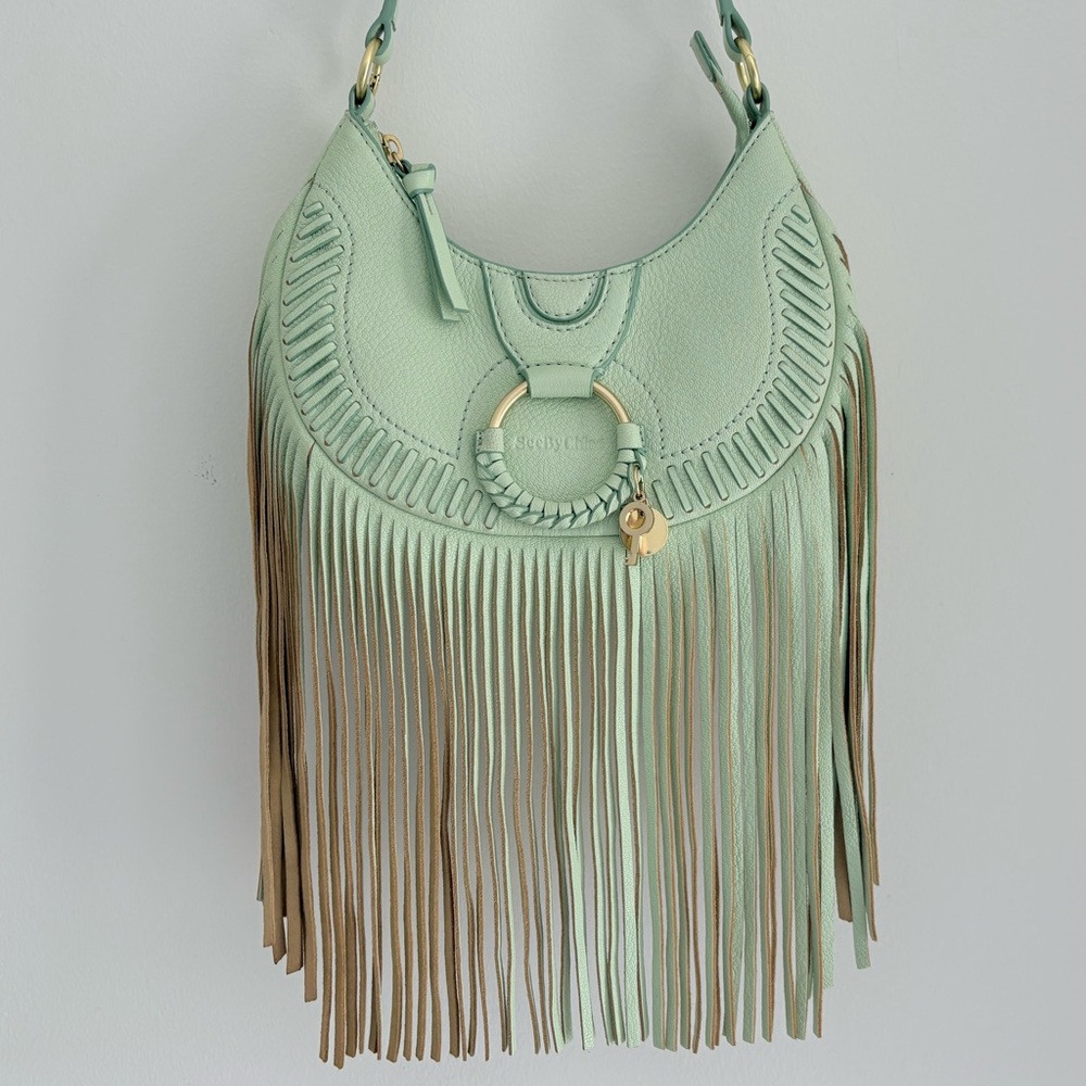 See By Chloe Green and Brown Hobo Bag